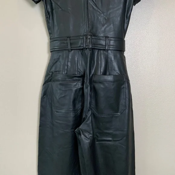 Anthropologie The Colette Weekend Jumpsuit by Maeve: Faux-Leather Edition - Picture 15 of 16